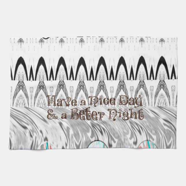 Bridal Shower Gift Art Print Kitchen Towel (Horizontal)