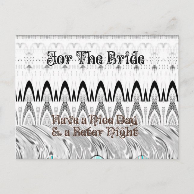 Bridal Shower Gift Art Print Postcard (Front)