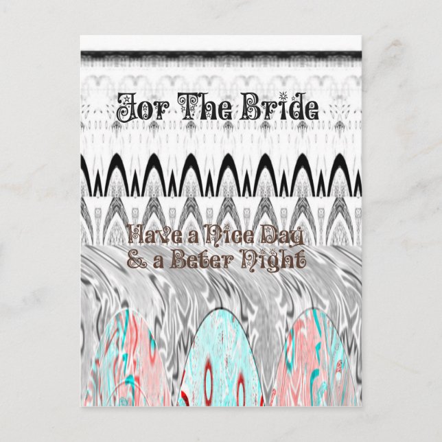 Bridal Shower Gift Art Print Postcard (Front)