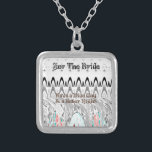 Bridal Shower Gift Art Print Silver Plated Necklace<br><div class="desc">Bridal Shower Gift Art Print Celebrate the bride-to-be with the elegant "Bridal Shower Gift" Art Print, a beautifully designed piece that combines heartfelt wishes with a stylish and intricate background. Description: This artwork features the message "For the Bride" prominently at the top, followed by the warm sentiment "Have a nice...</div>