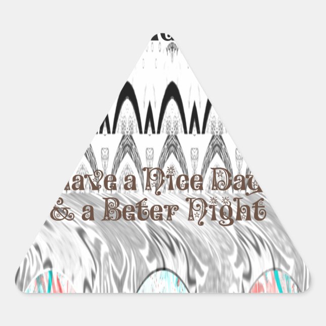 Bridal Shower Gift Art Print Triangle Sticker (Front)