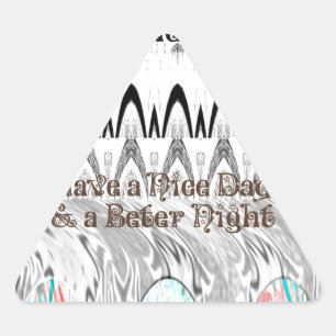 Bridal Shower Gift Art Print Triangle Sticker