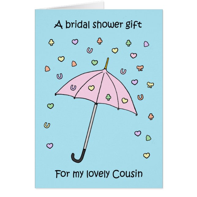 Bridal Shower Gift for Cousin Cards (Front)