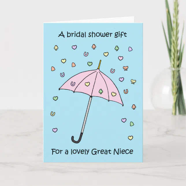 Bridal Shower Gift for Great Niece Invitation Zazzle