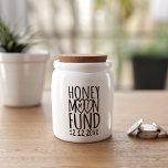 Bridal Shower Gift Honeymoon Fund DIY Wedding Candy Jar<br><div class="desc">Add your initials and wedding date to this cute Honeymoon Fund porcelain jar.  Makes a lovely Bridal Shower Gift for the Happy Couple.</div>