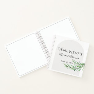 Bridal Shower Gift Notebook sprig of greenery