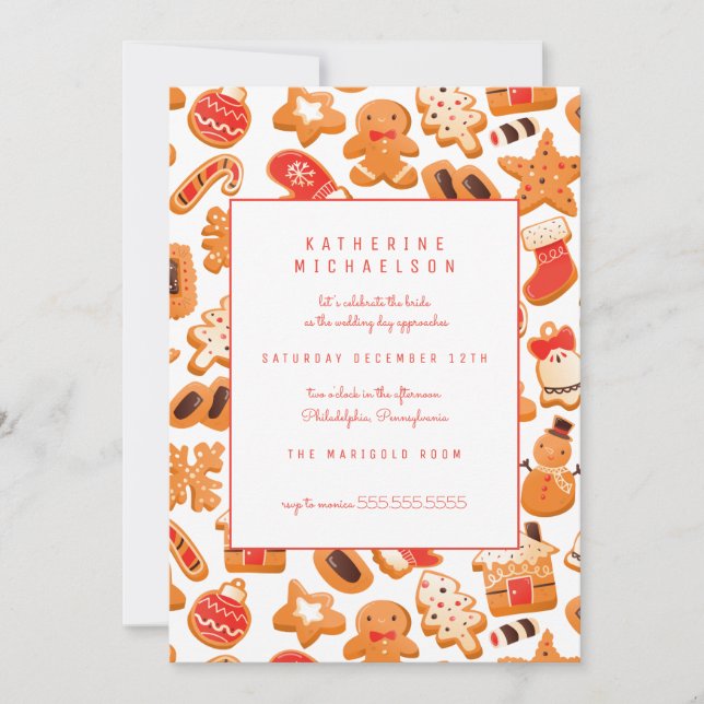 BRIDAL SHOWER | Gingerbread Cookies Invitation (Front)