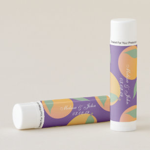 Bridal Shower Gradient Fruity Oranges Purple Lip Balm