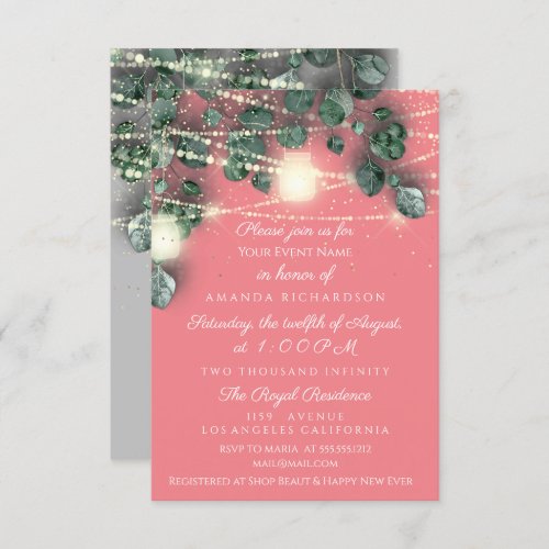 Bridal Shower  Gray Gold  Rustic Mint Cottage Invitation