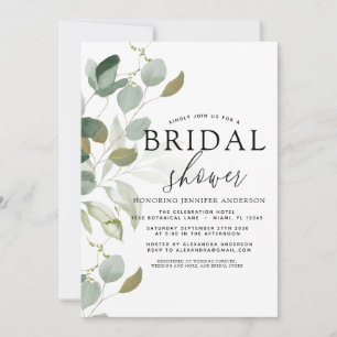 Bridal Shower Greenery Eucalyptus  Invitation