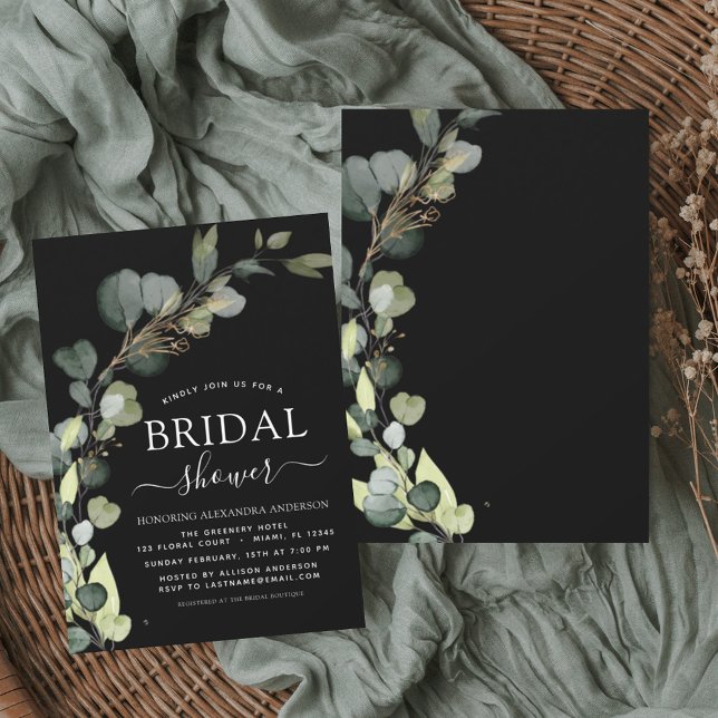 Bridal Shower Greenery Eucalyptus Succulent Invitation (Creator Uploaded)