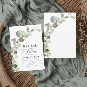 Bridal Shower Greenery Eucalyptus Succulent Invitation
