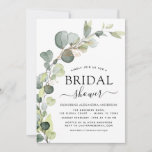 Bridal Shower Greenery Eucalyptus Succulent Invitation<br><div class="desc">Eucalyptus Greenery Succulent Botanical Watercolor Emerald Green Spring Wedding Bridal Shower Invitations on white background - includes beautiful and elegant script typography with modern botanical leaves and greenery for the special Bride to Be celebration.</div>