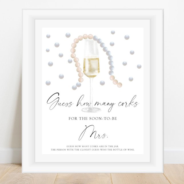 Bridal Shower Guess How Many Corks Poster (Creator Uploaded)