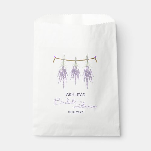 Bridal Shower Hanging Dried Lavender Herb Flower Favor Bag