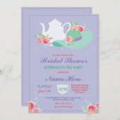 Bridal Shower Hat Bachelorette Tea Party Invite (Front/Back)