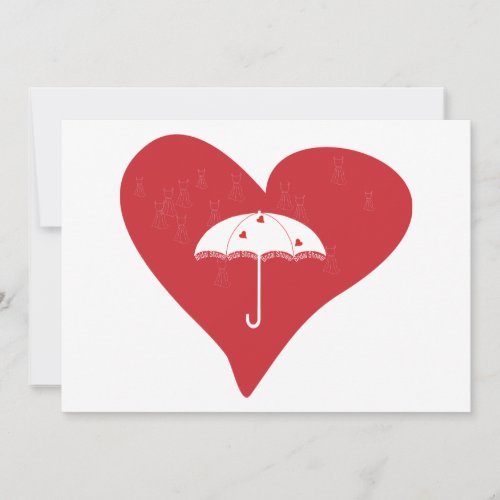 Bridal Shower Heart Custom Announcement