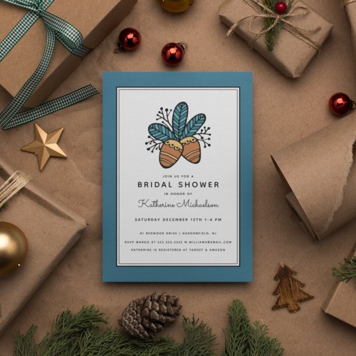 BRIDAL SHOWER  Holiday Christmas Winter Invitatio Invitation