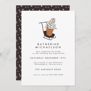 BRIDAL SHOWER Holiday Tree Sled Invitation