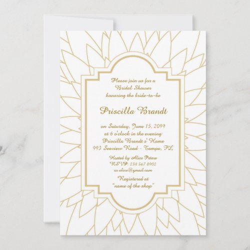 Bridal Shower Honoring Monets Dahlia stylewhite Invitation