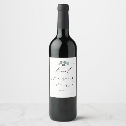 Bridal Shower Hostess Thank You Gift Wine Label