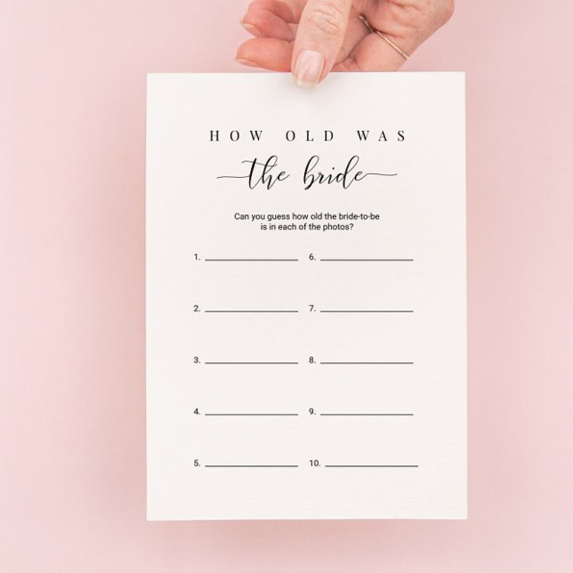 Bridal Shower How Was the Bride Card (Creator Uploaded)