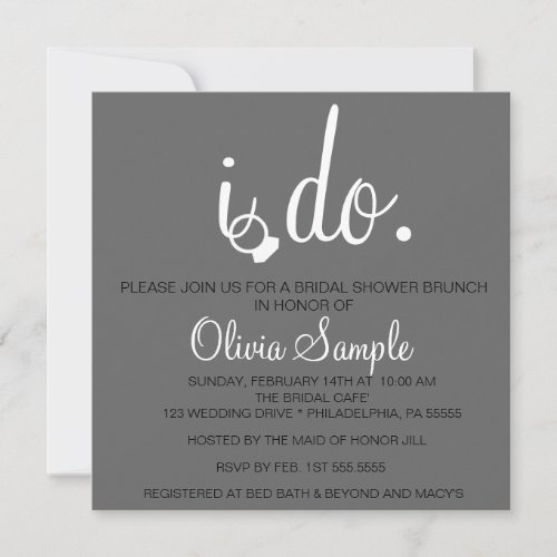 Bridal Shower I do Invitation