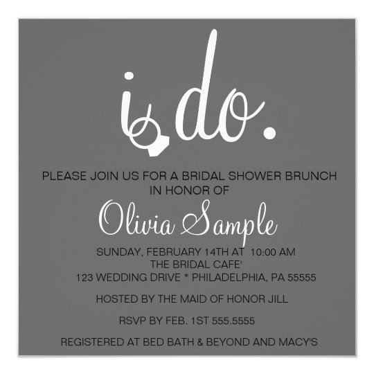 Bridal Shower I do Invitation