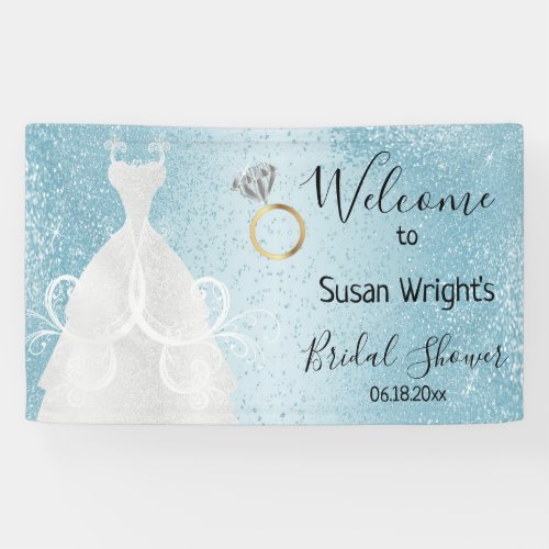 Bridal Shower in a Baby Blue Banner
