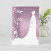 Bridal Shower in a Beautiful Lavender Invitation (Standing Front)