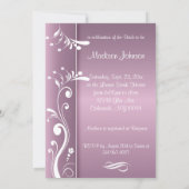 Bridal Shower in a Beautiful Lavender Invitation (Back)