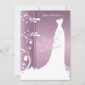 Bridal Shower in a Beautiful Lavender Invitation (Front)