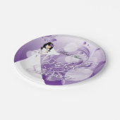 Bridal Shower in a Pretty Purple and White Paper Plates (Angled)