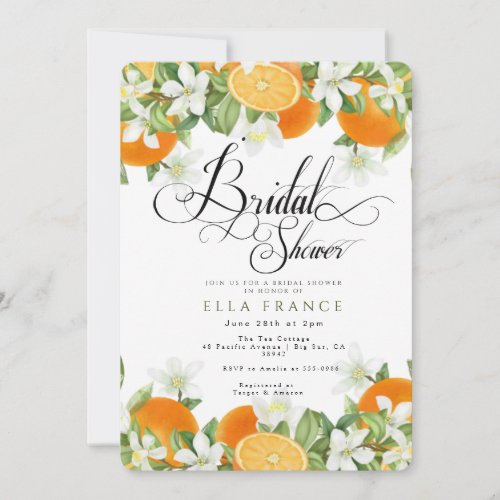 Bridal Shower in Bloom & Lemons Invitation