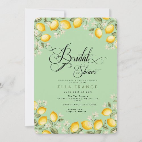 Bridal Shower in Bloom & Lemons Invitation