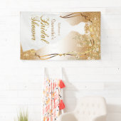 Bridal Shower in Gold Glitter Banner (Insitu)