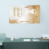 Bridal Shower in Gold Glitter Banner (Tradeshow)