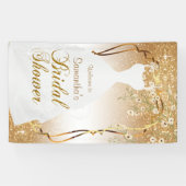 Bridal Shower in Gold Glitter Banner (Horizontal)