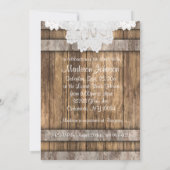 Bridal  👰 Shower in Rustic Wood and Lace  💕 Invitation (Back)