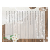 Bridal Shower in Rustic Wood String Lights Game 2 Notepad (Front)