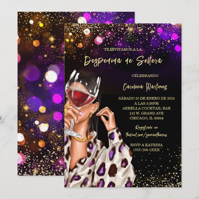 Bridal Shower In Spanish Invitation (Front/Back)