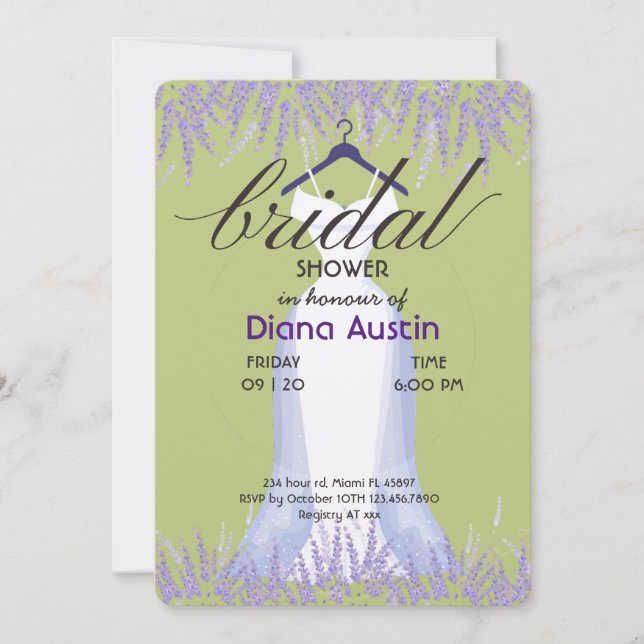 Bridal Shower Incitation with QR code Invitation (Front)