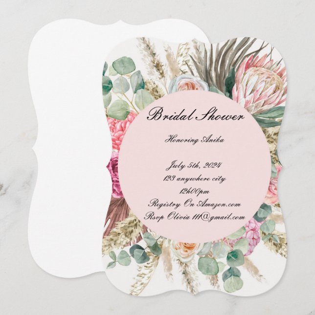 BRIDAL SHOWER INVITATION (Front/Back)