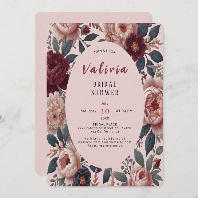 Bridal Shower Invitation (Front/Back)