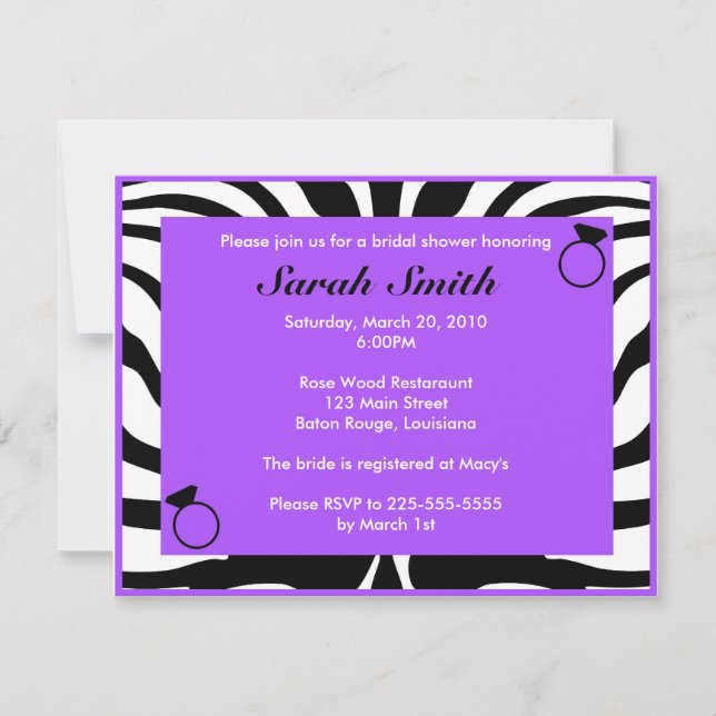 Bridal Shower Invitation (Front)