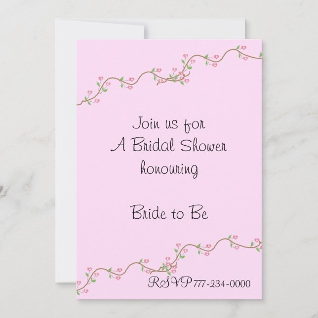 Bridal Shower Invitation (Front)