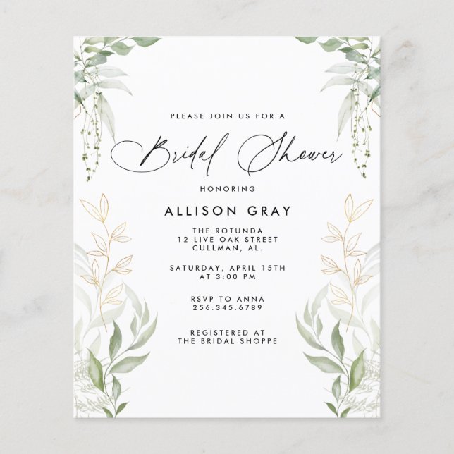 Bridal Shower Invitation  (Front)
