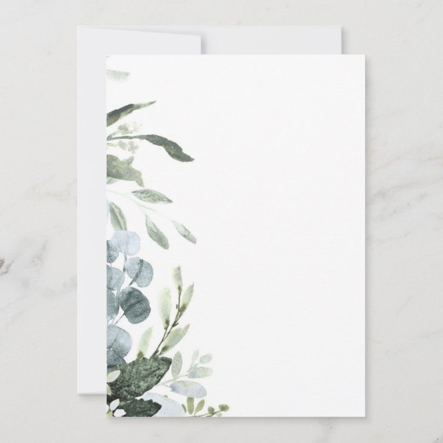 bridal shower invitation (Back)