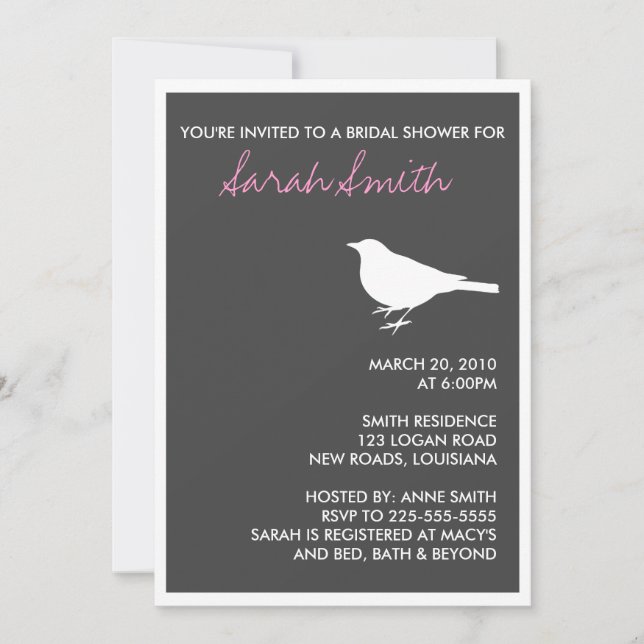 Bridal Shower Invitation (Front)