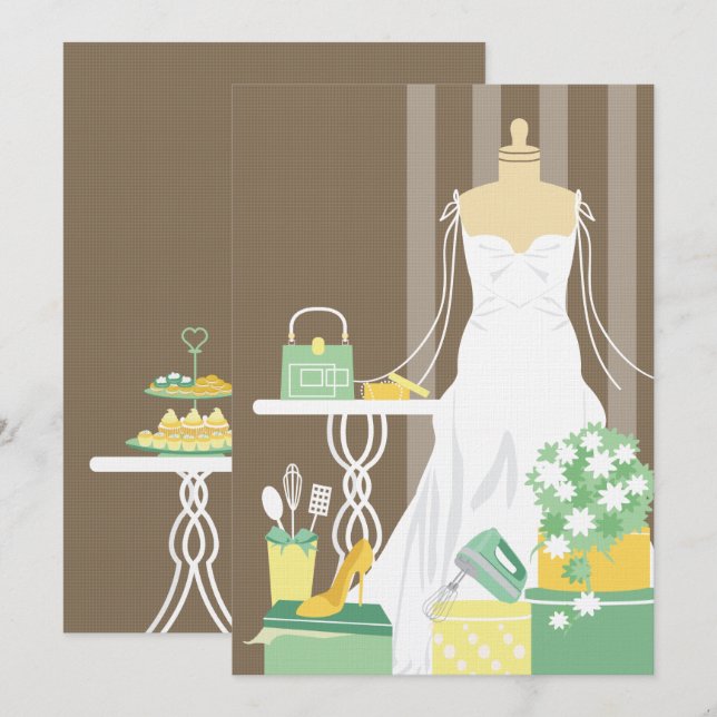 Bridal Shower Invitation - Add your own text (Front/Back)